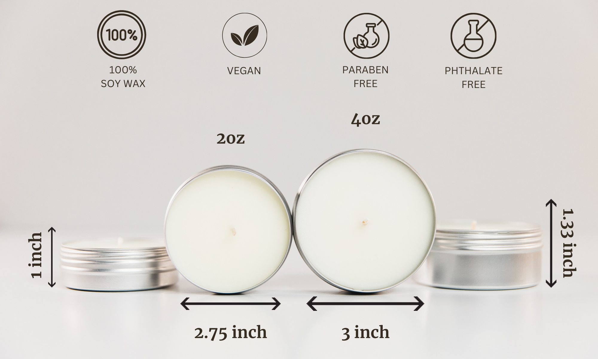 Refills for our Rustic Refillable Candle - All Sizes!