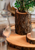Wood Log Vase